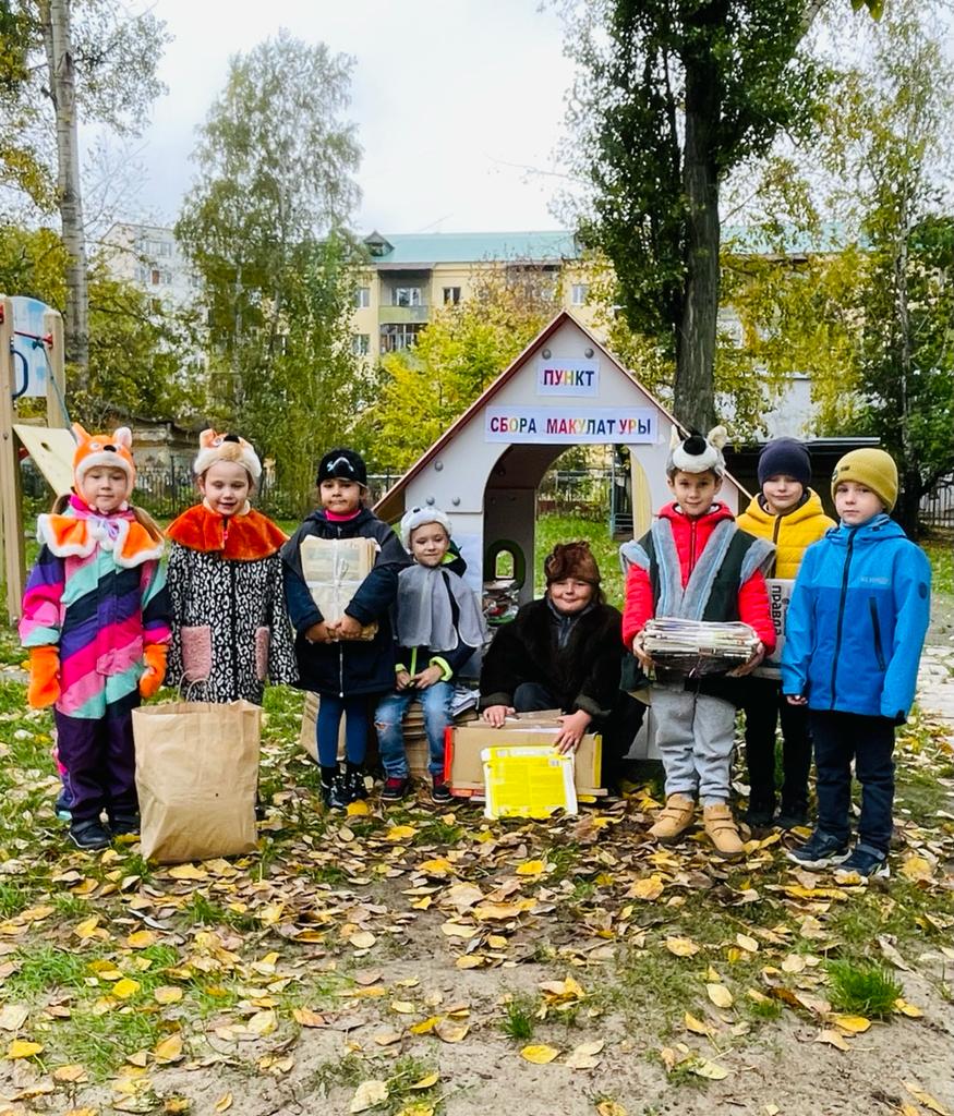 Волк, сорока, белка и лиса сдали макулатуру: экоурок и сбор вторсырья в детском саду провели партнеры #БумБатл в Пензе